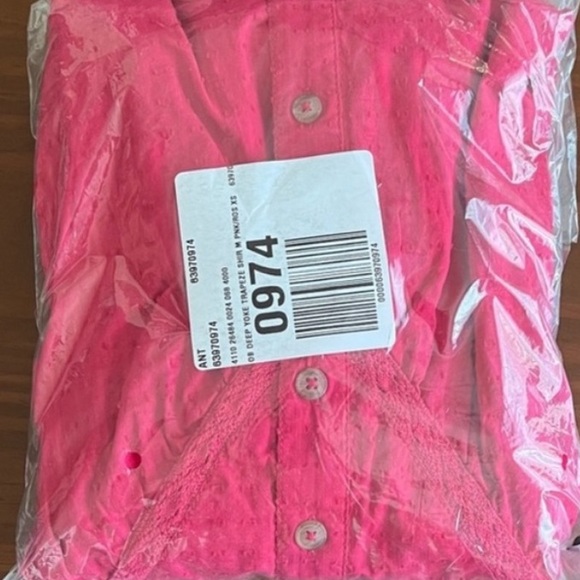 NWT Anthropologie Pilcro Lace Back Oversized Buttondown shirt XS - Picture 9 of 11